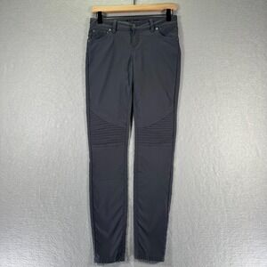 Prana Brenna Moto Jeans‎ Womens 2 Gravel Gray Skinny Outdoor Comfort Classic
